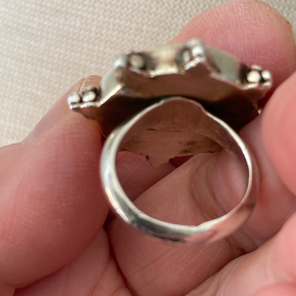 One of a kind Cloisonné sterling ring by Paulette - Picture 6 of 6